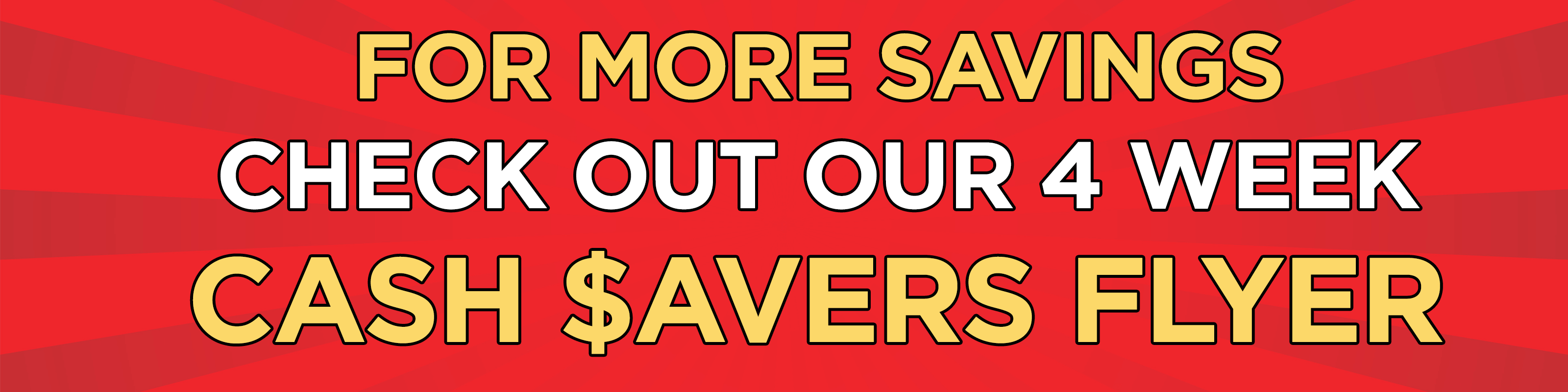 Cash $avers Banner