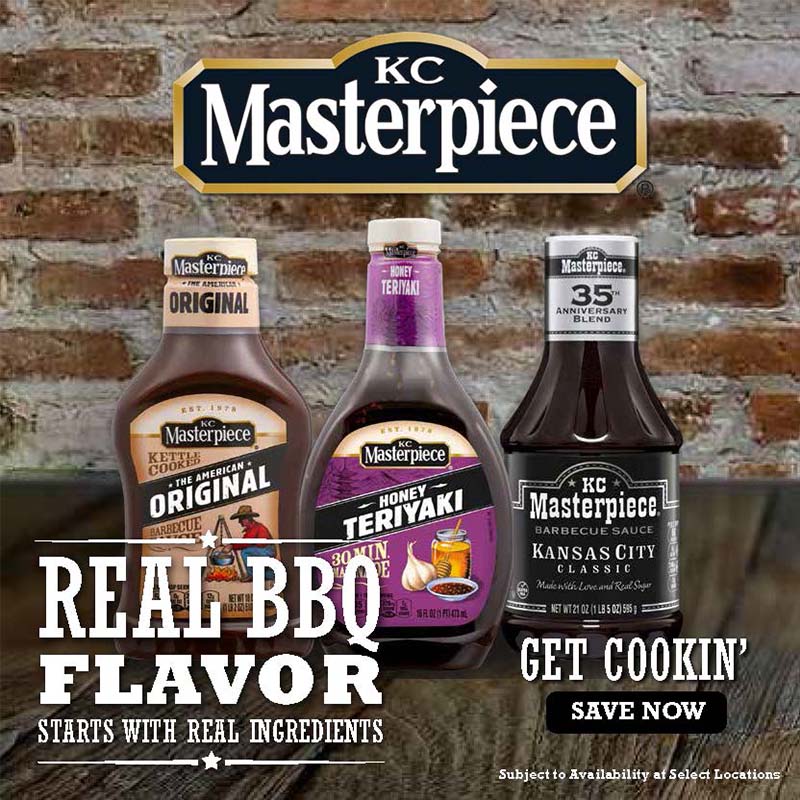 Super Saver KC Masterpiece BBQ sauce flavors advertisement